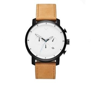 MVMT Chrono White Black & Tan Watch